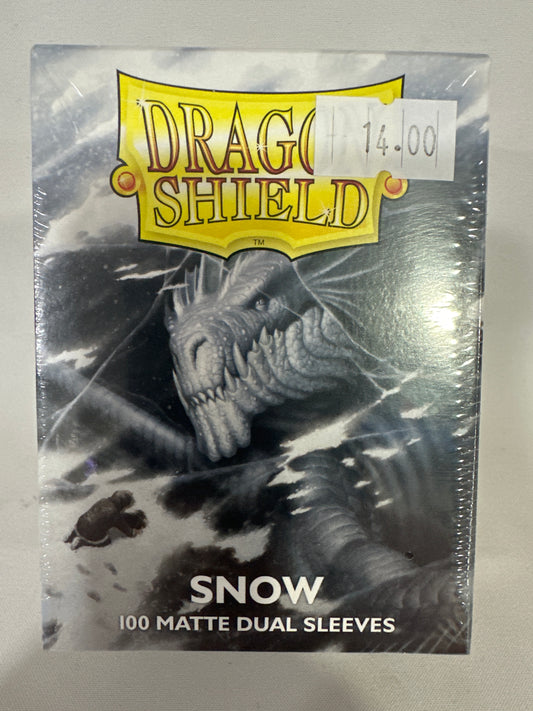 Snow Matte Dual Sleeves 100Ct Dragon Shield