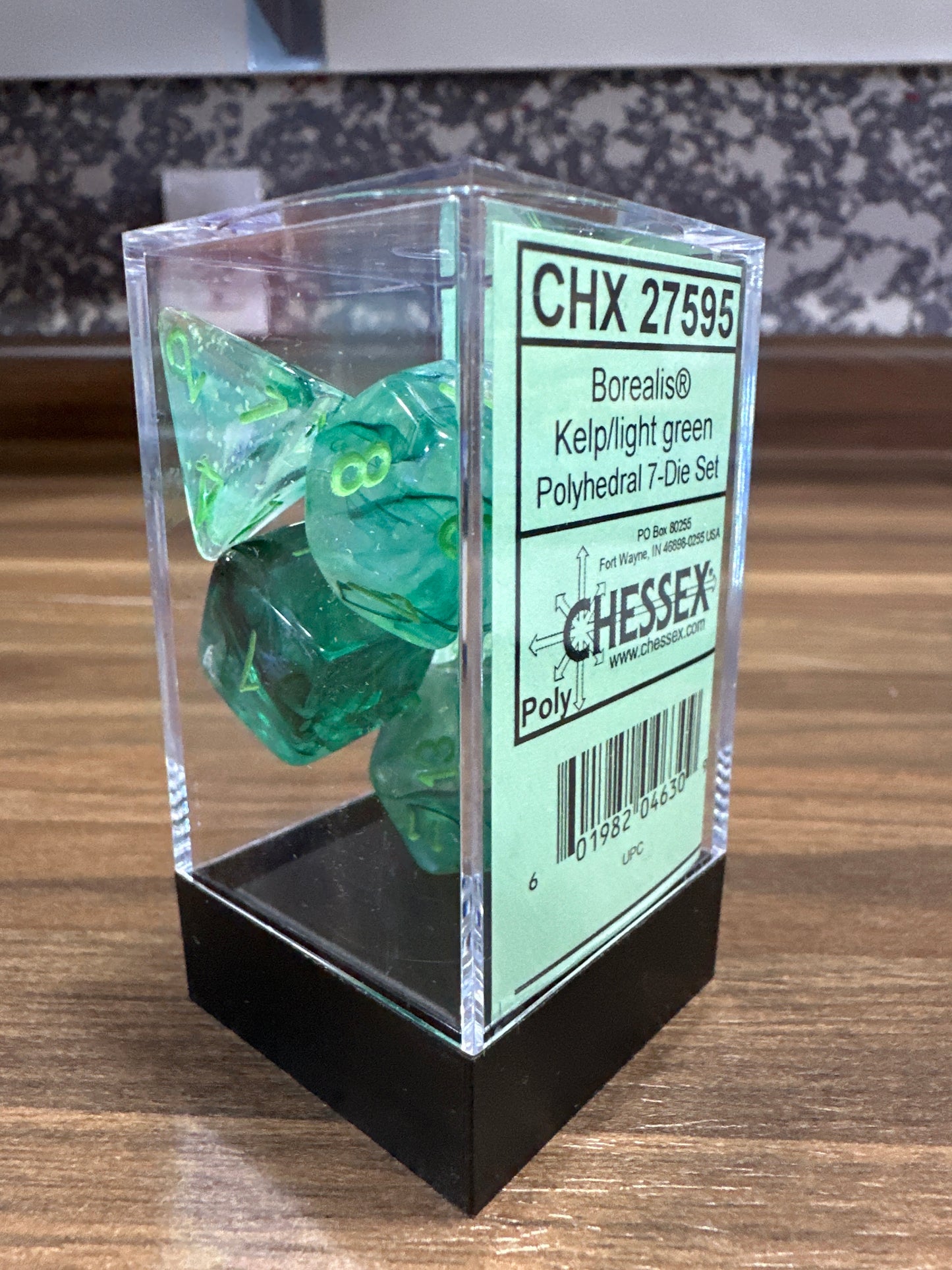 Borealis KelpLight Green Polyhedral 7 Die Set
