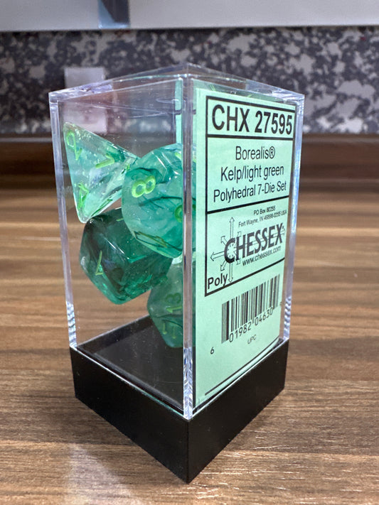 Borealis KelpLight Green Polyhedral 7 Die Set