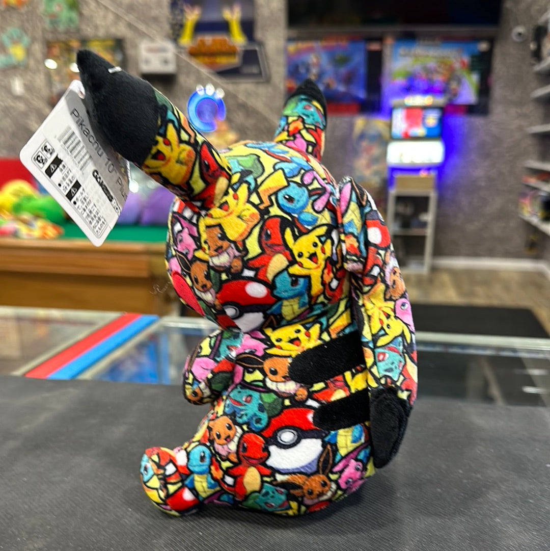 Pikachu 10” Plush w/Pokemon design