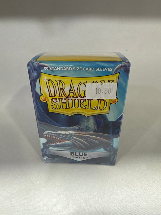 Blue 100 Ct Matte Standard Size Sleeves Dragon Shield