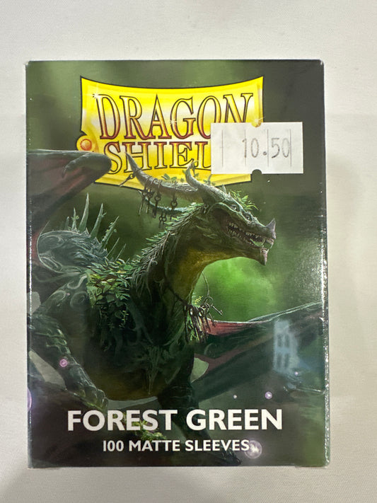 Forest Green 100 Ct Matte Standard Size Sleeves Dragon Shield