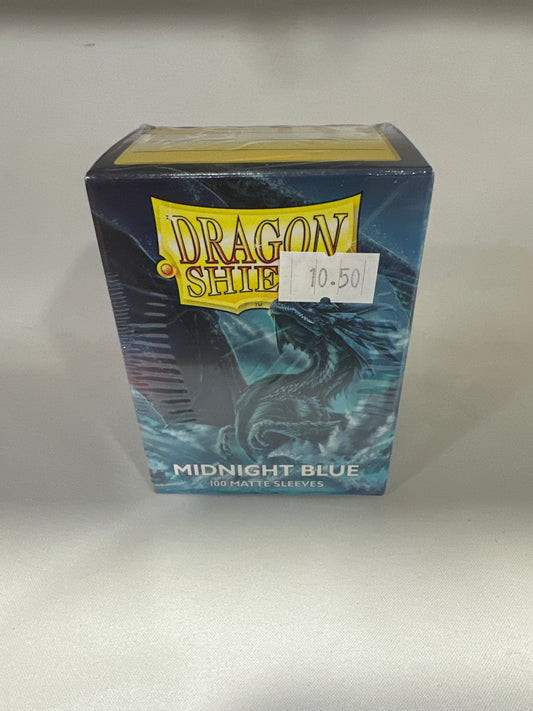 Midnight Blue 100 Ct Matte Standard Size Sleeves Dragon Shield