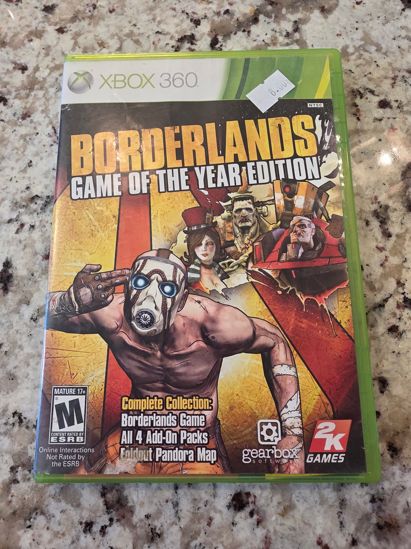 Borderlands game of the year edition xbox 360