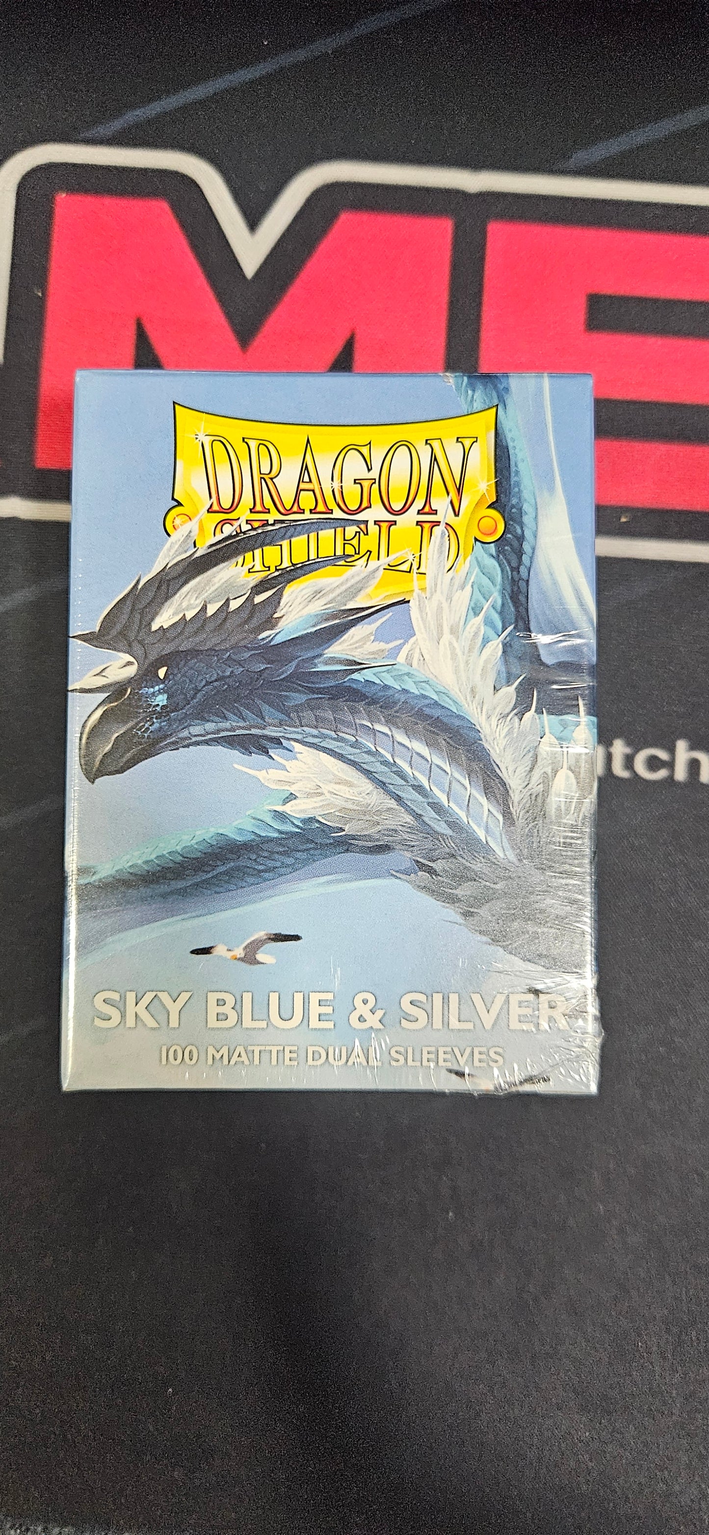 Sky Blue & Silver Dragon Shield Matte Sleeves 100ct