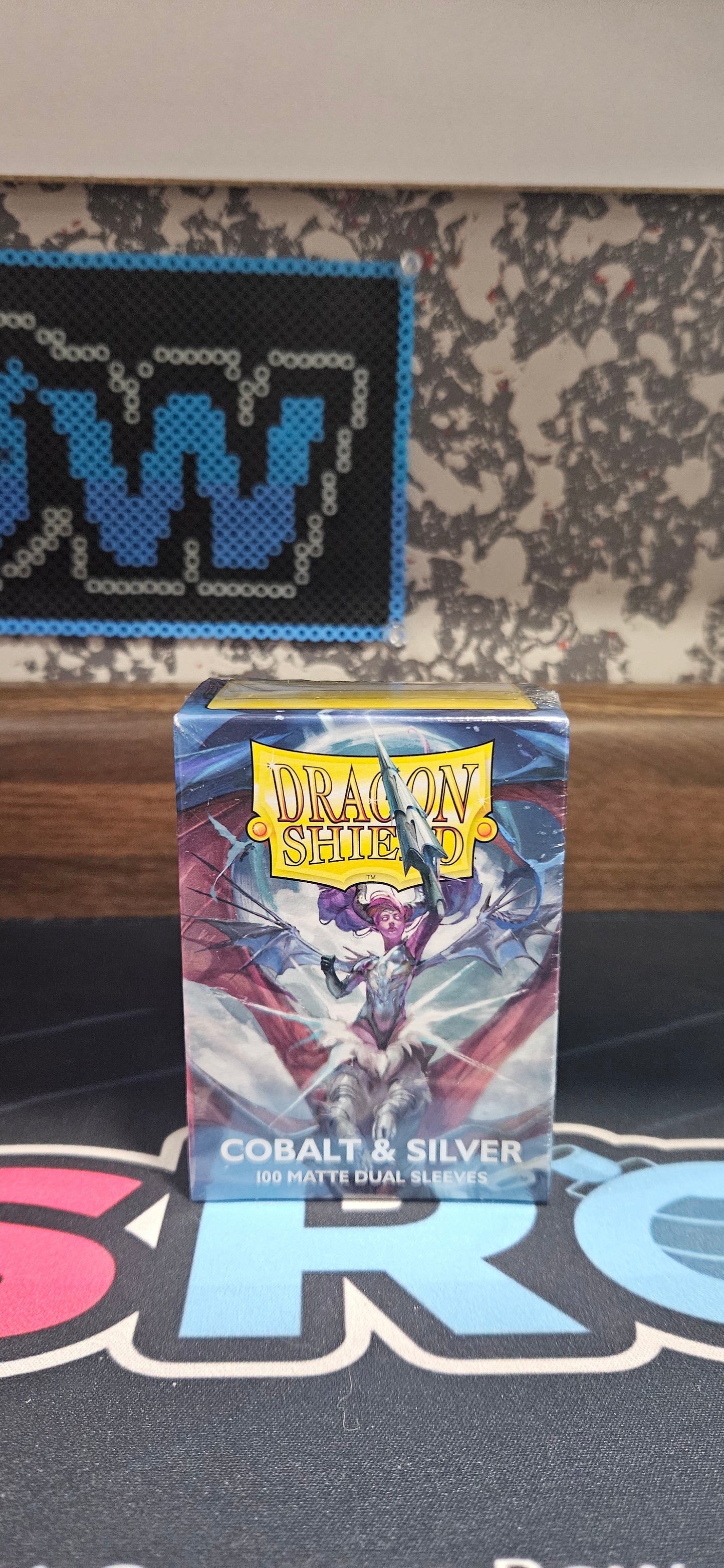 Cobalt & Silver Dragon Shield 100ct matte Dual Sleeves