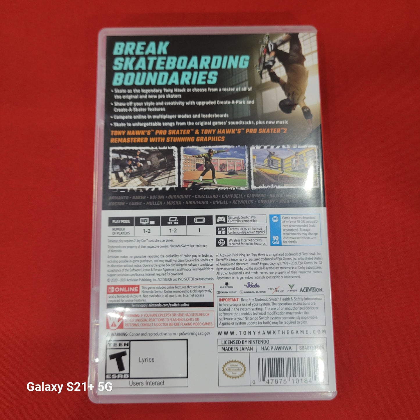 Tony Hawk's Pro skater 1 and 2