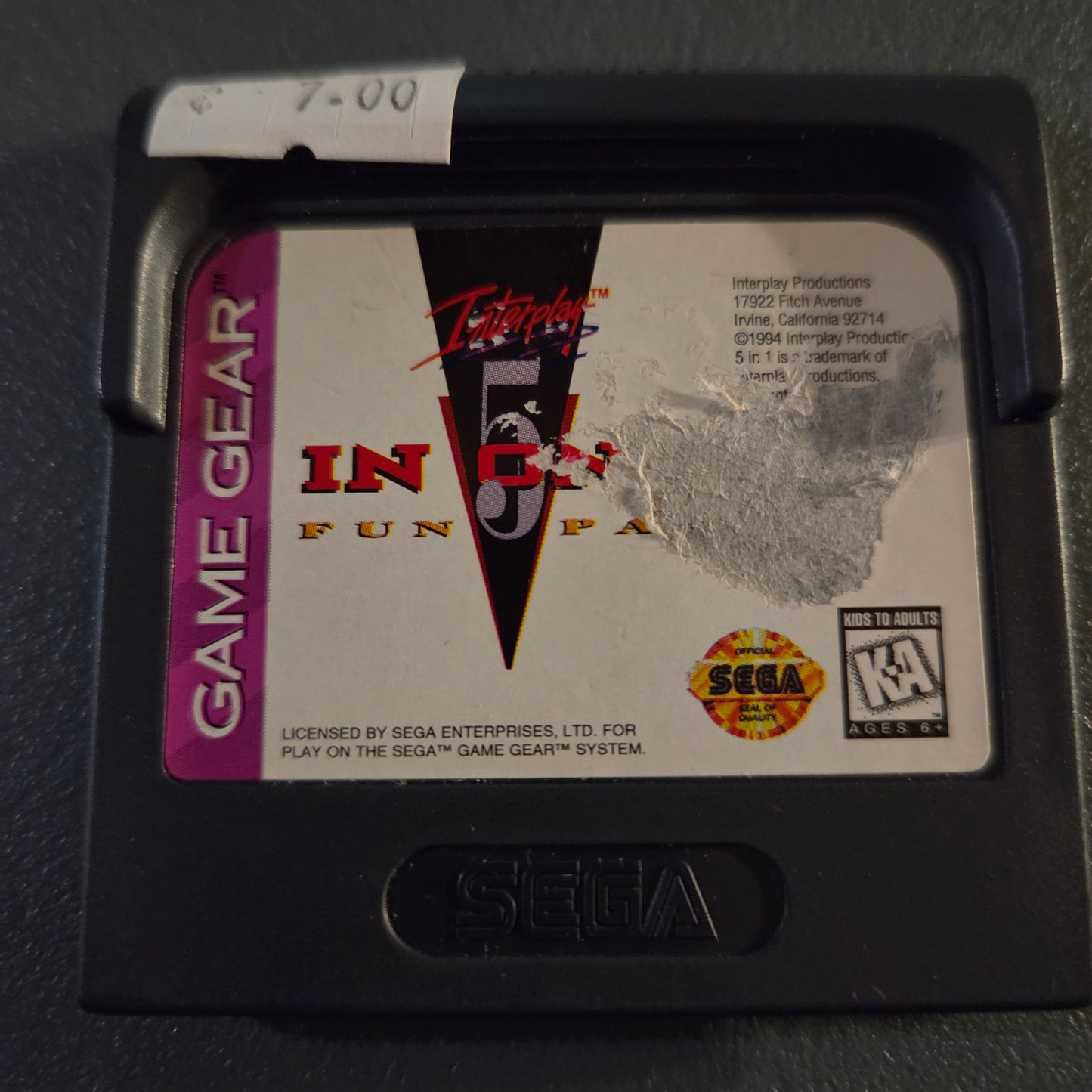 5 in one Fun Pak Game Gear