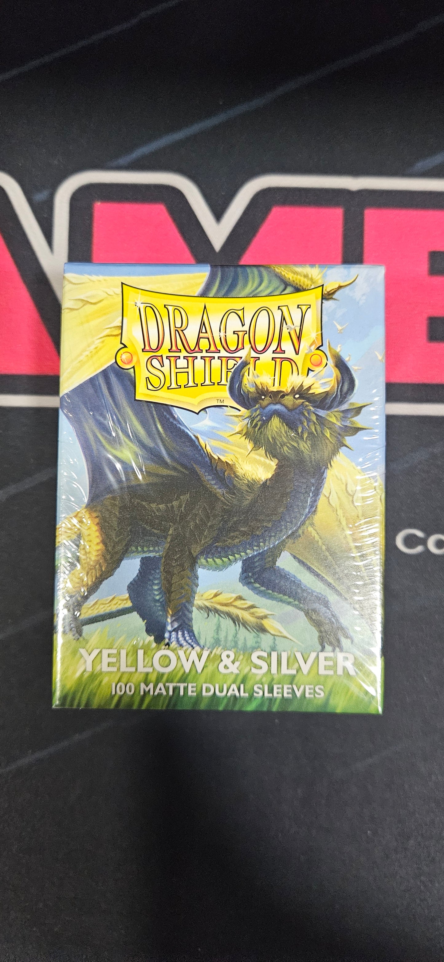 Yellow & Silver Dragon Shield Matte Sleeves 100ct