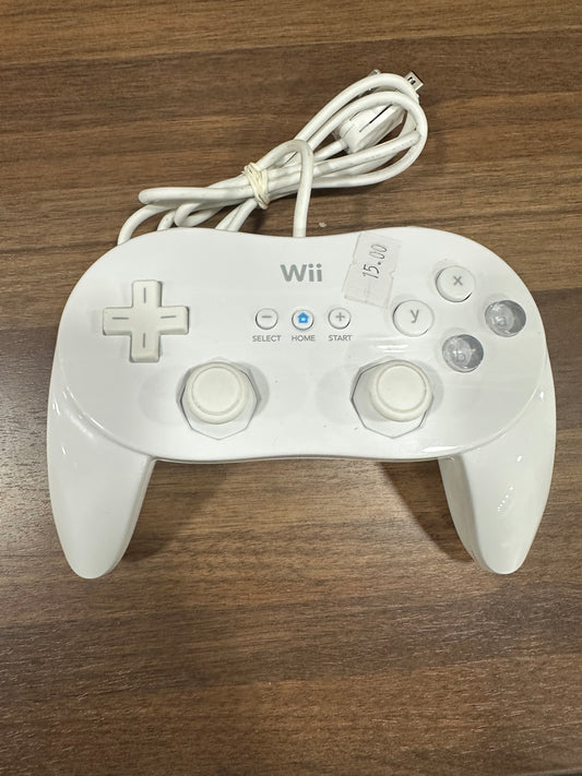 White Wii Classic Pro Controller