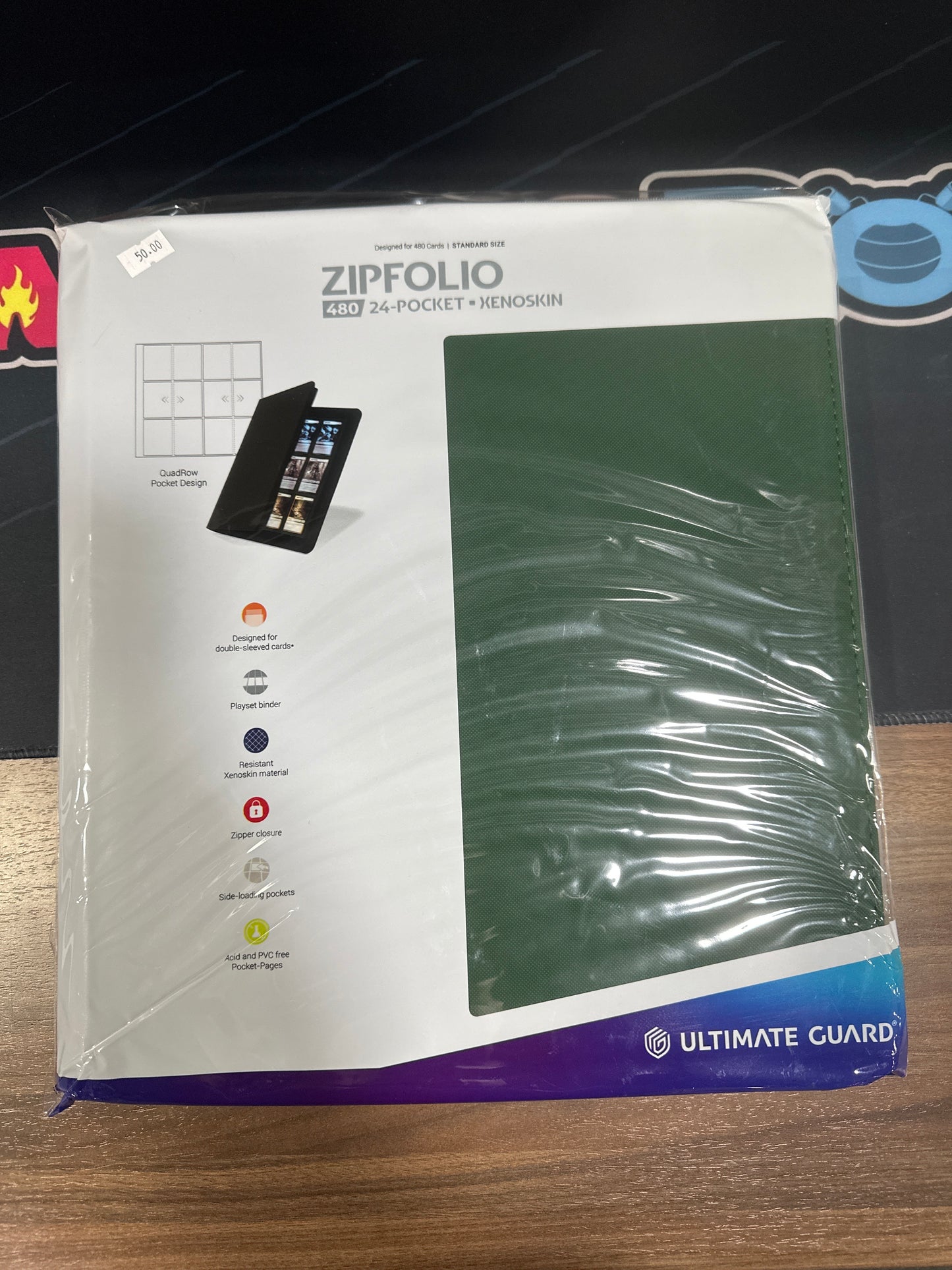 Zip Folio Green 480Ct