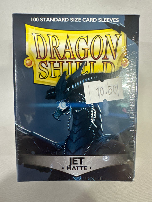 Jet 100 Ct Matte Standard Size Sleeves Dragon Shield