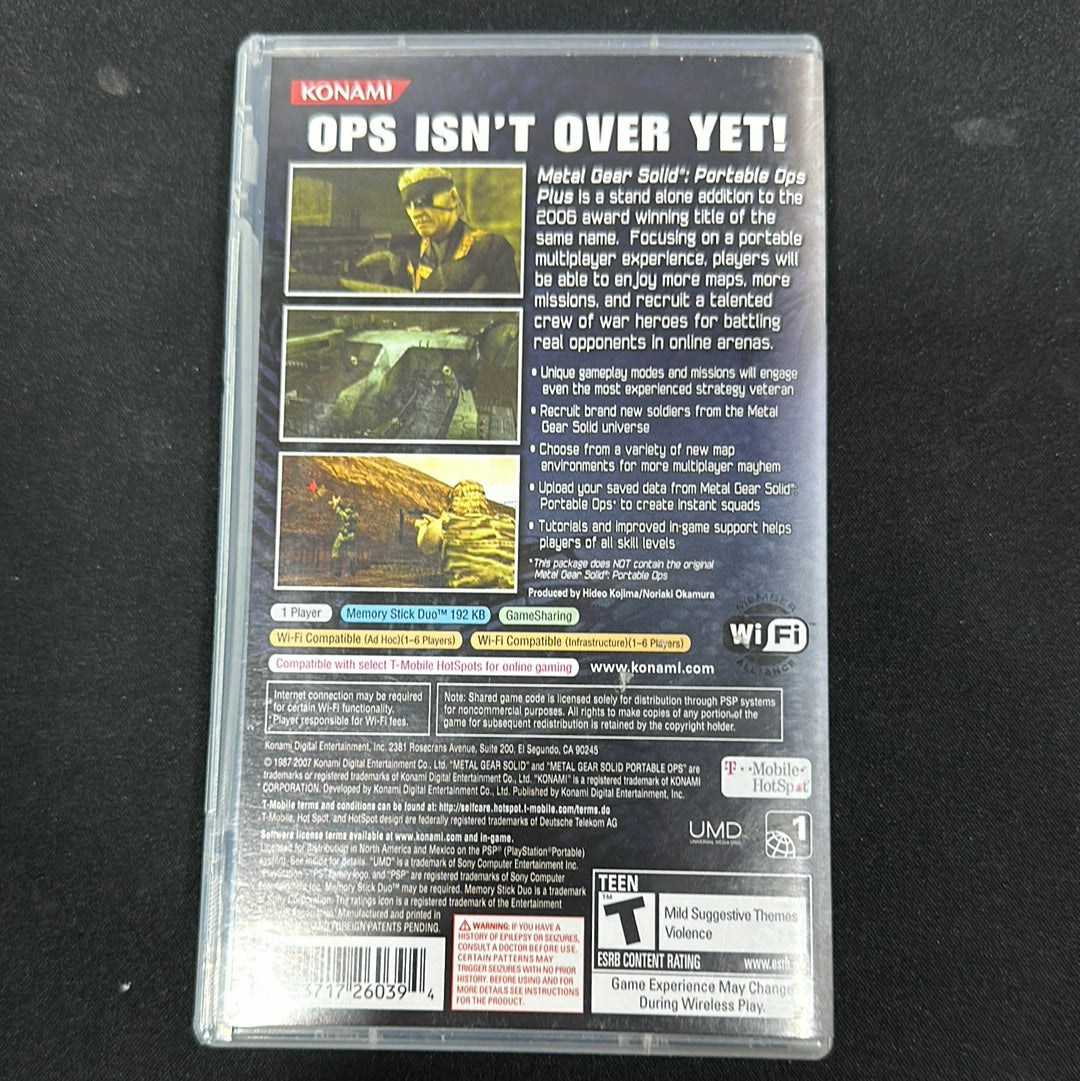 Meta Gear Solid Portable Ops Plus