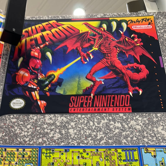 Super metroid snes box art