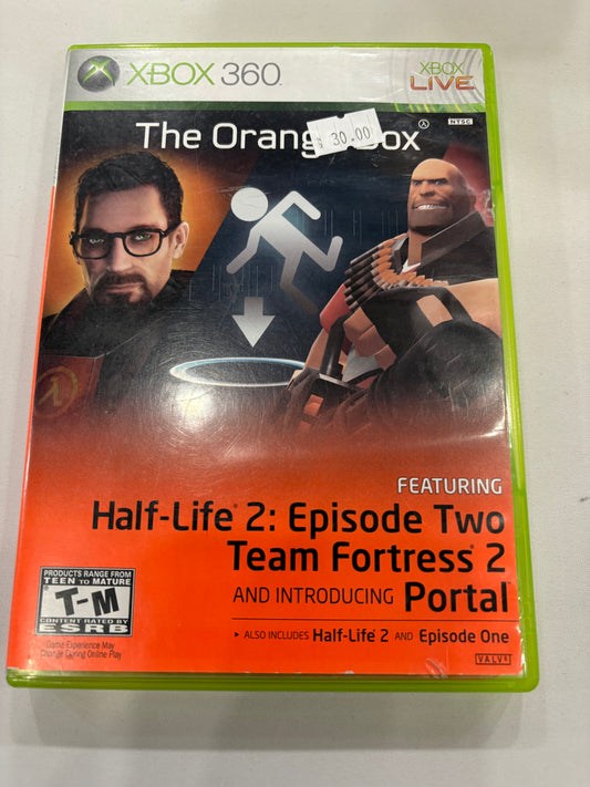 The Orange Box featuring Half-Life 2:Episode Two Team fortress 2 and introducing Portal