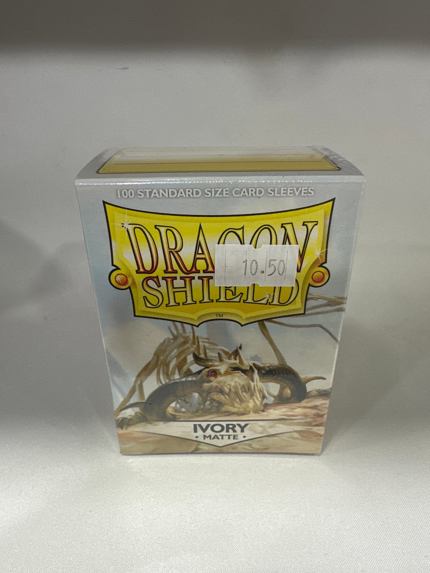 Ivory 100 Ct Matte Standard Size Sleeves Dragon Shield