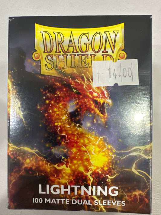 Lightning Matte Dual Sleeves 100Ct Dragon Shield