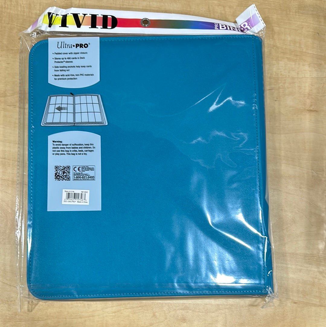 Ultra pro vivid pro 12 pocket binder teal