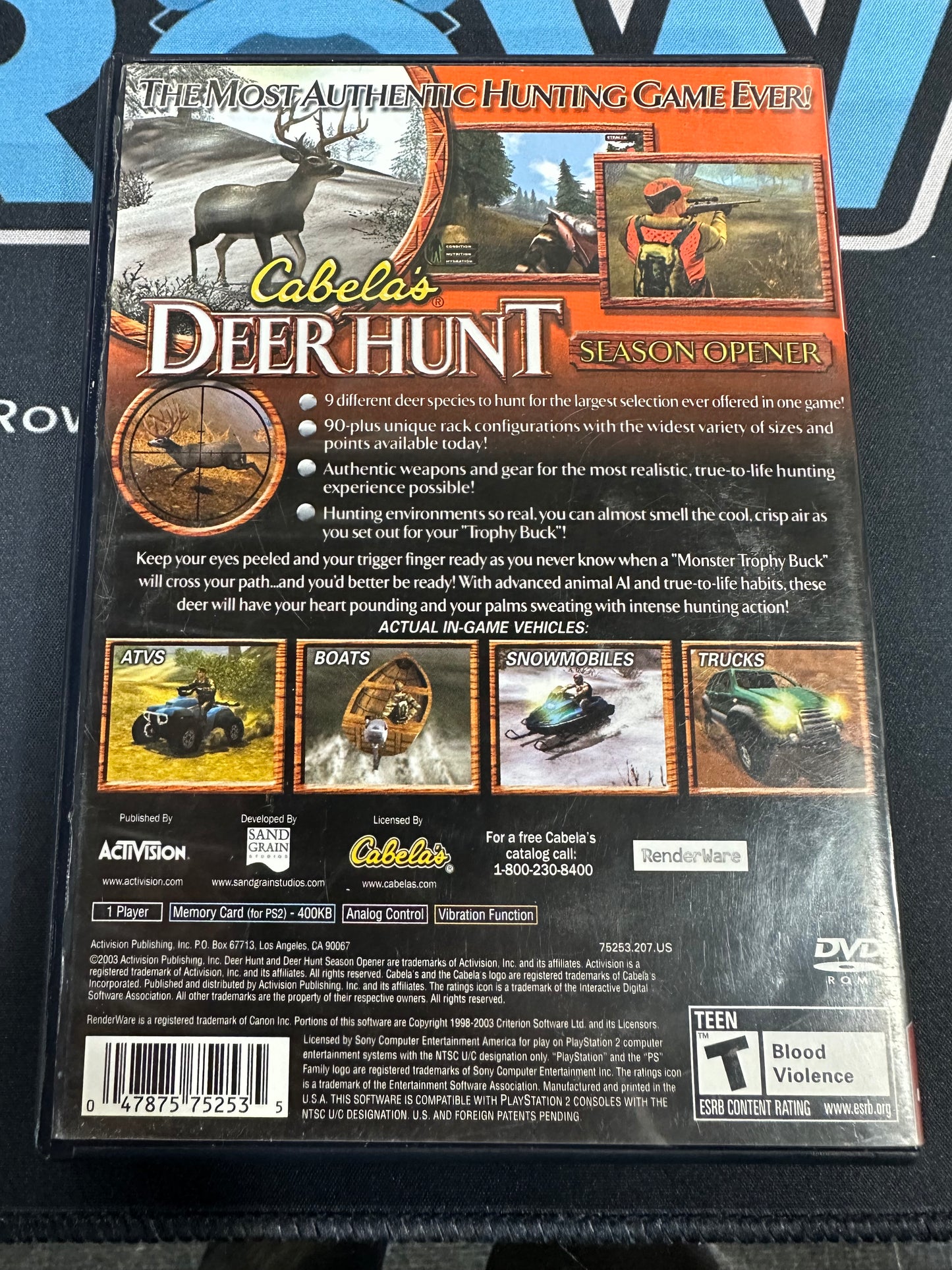 Cabelas Deer Hunt Season Opener 2004 Greatest Hits PS2