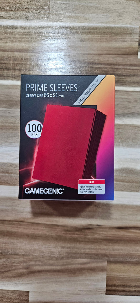 Prime Sleeves 100 CT Red