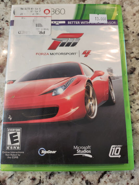 Forza motorsports 4 xbox 360