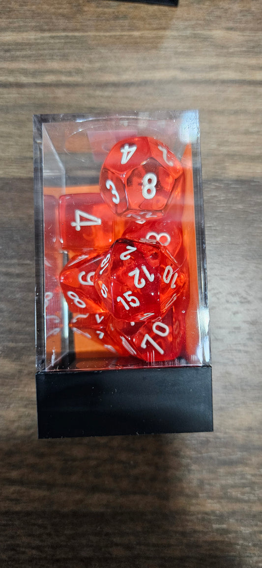 Orange Translucent 7-Die Set