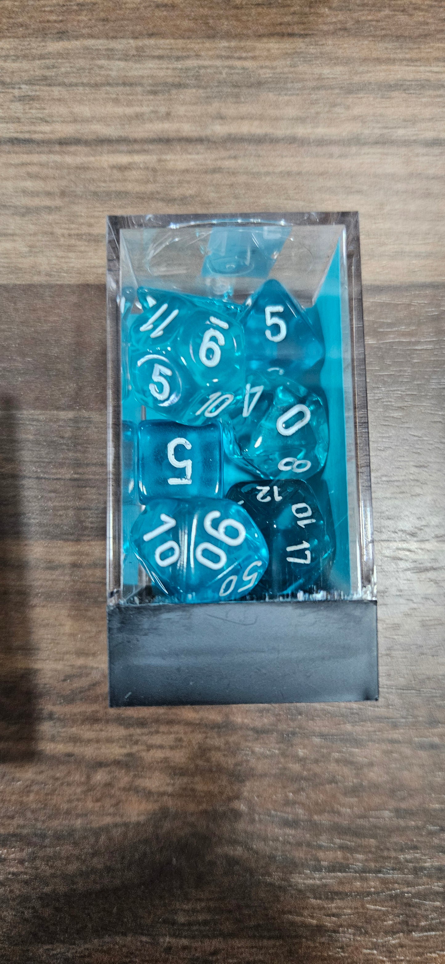 Teal Translucent 7-Die Set
