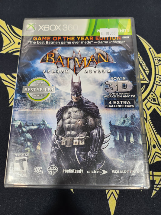 Batman arkham asylum goty xbox 360