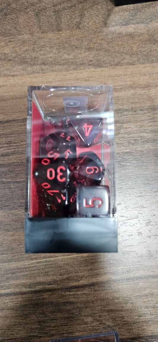 Smoke/Red Translucent 7-Die Set