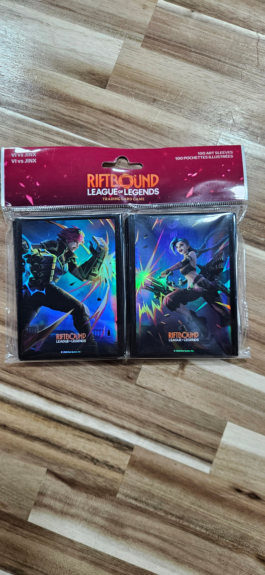 League of Legends Riftbound Sleeves Vi vs Jinx