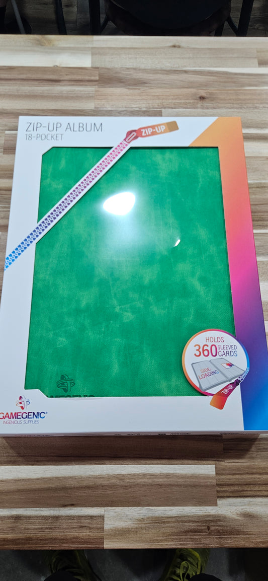 Gamegenics 18 Pocket Binder Green