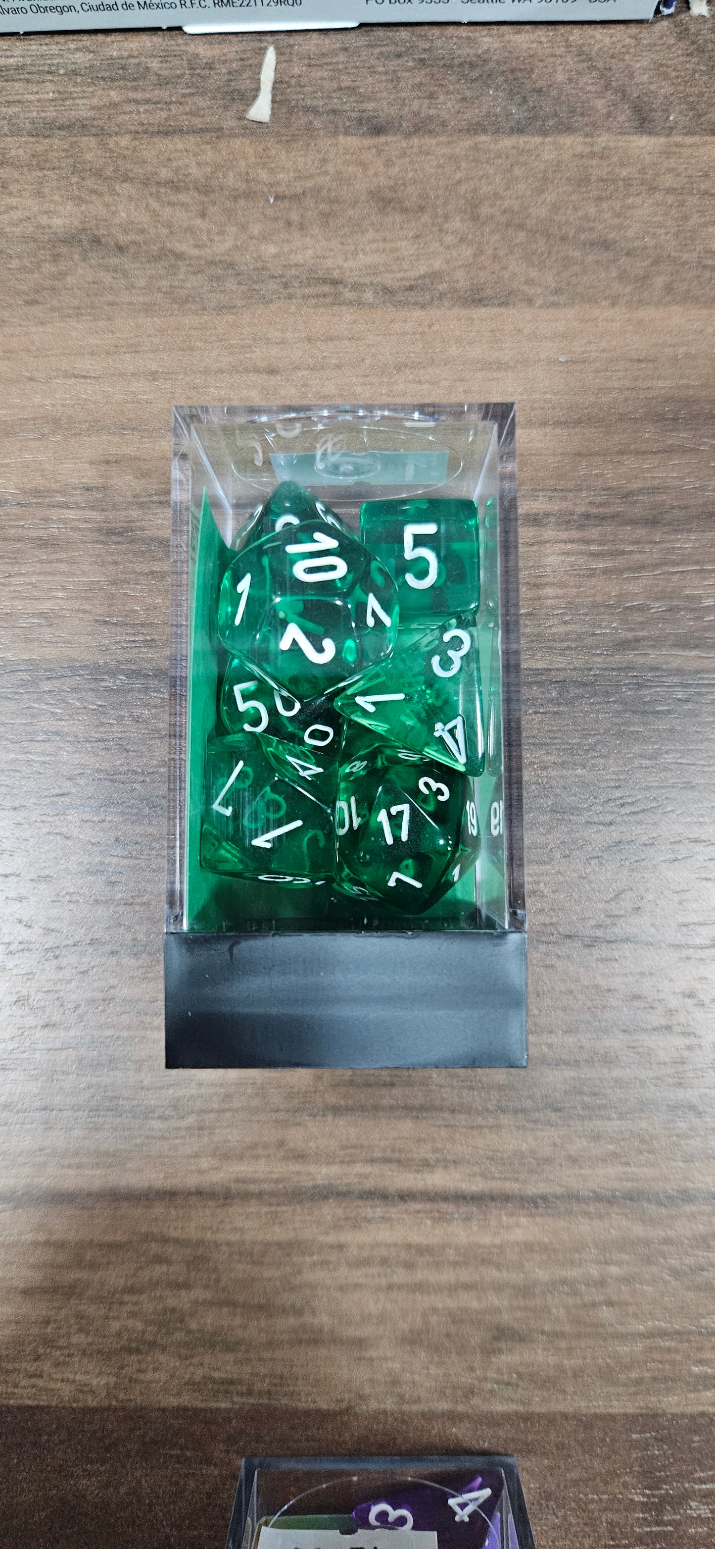 Green Translucent 7-Die Set