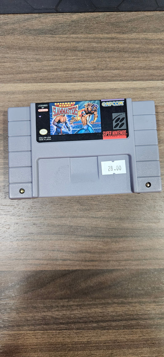 Saturday Night Slam Masters SNES Cosmetic flaws
