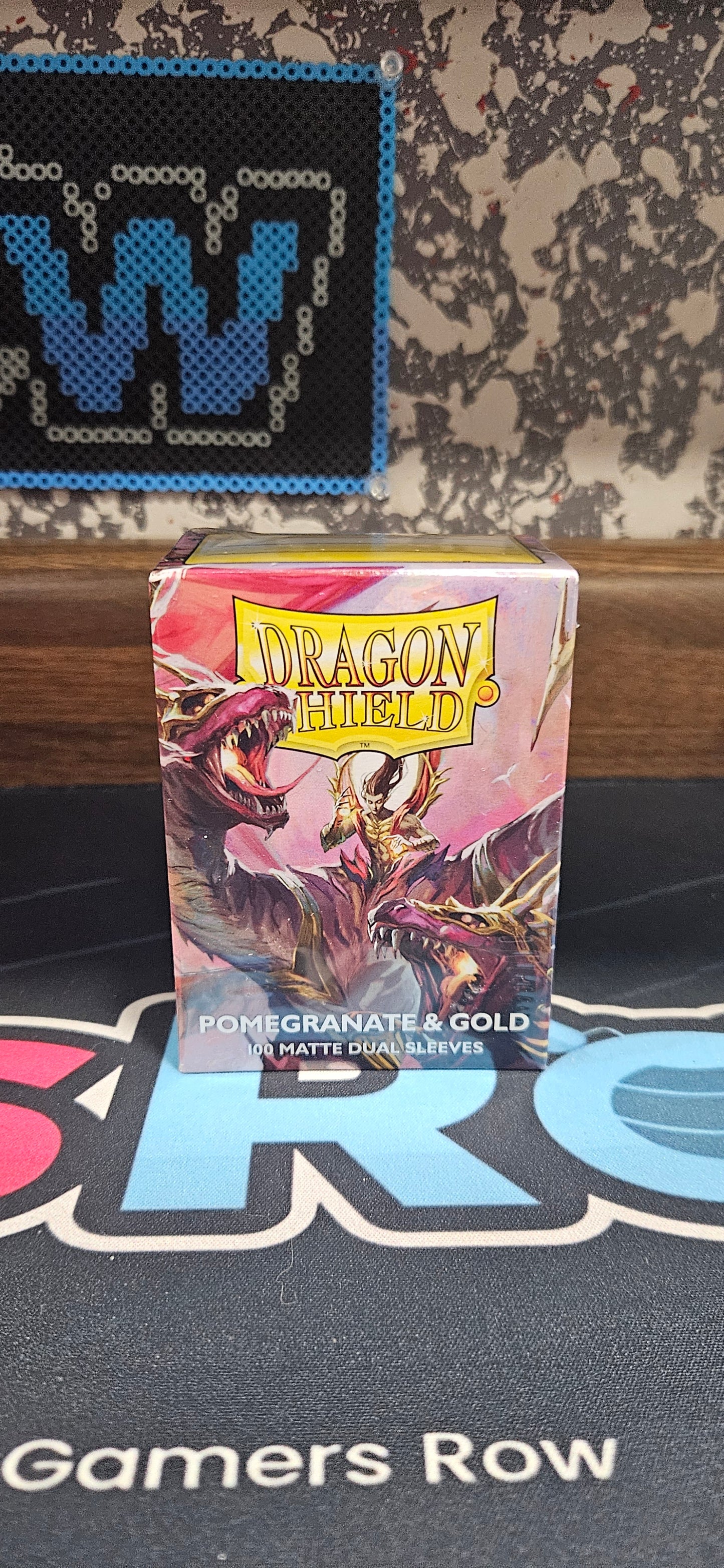 Pomegranate & Gold Dragon Shield 100ct matte Dual Sleeves